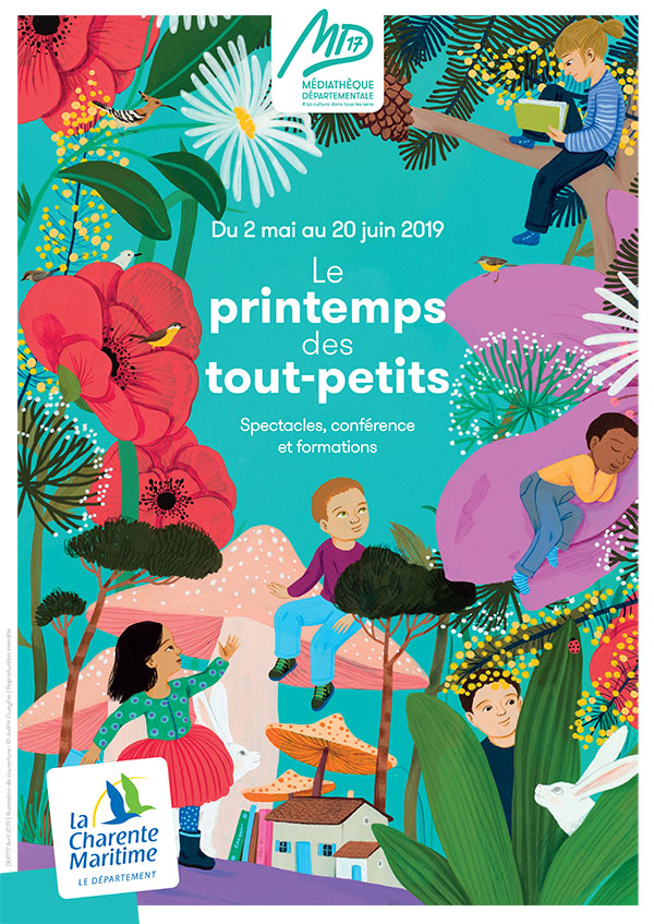 DEPT17 MEDIATHEQUE PRINTEMPS TOUT PETITS AFFICHE A3 HD