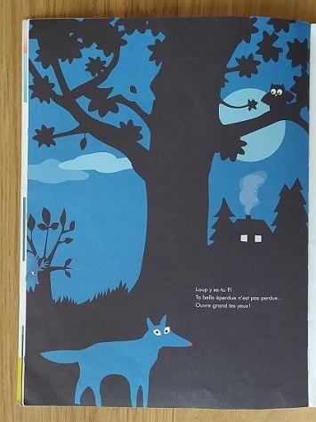 la fiancée du loup est cachée dans l'arbre en haut à gauche chedru loup